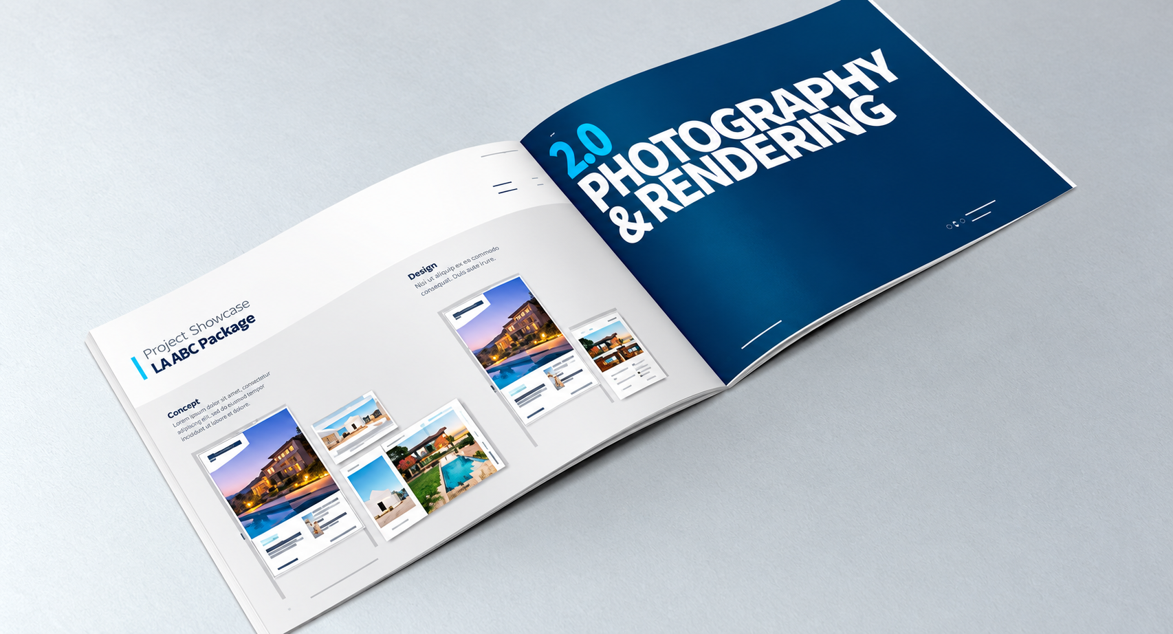 Photography and rendering brochure
