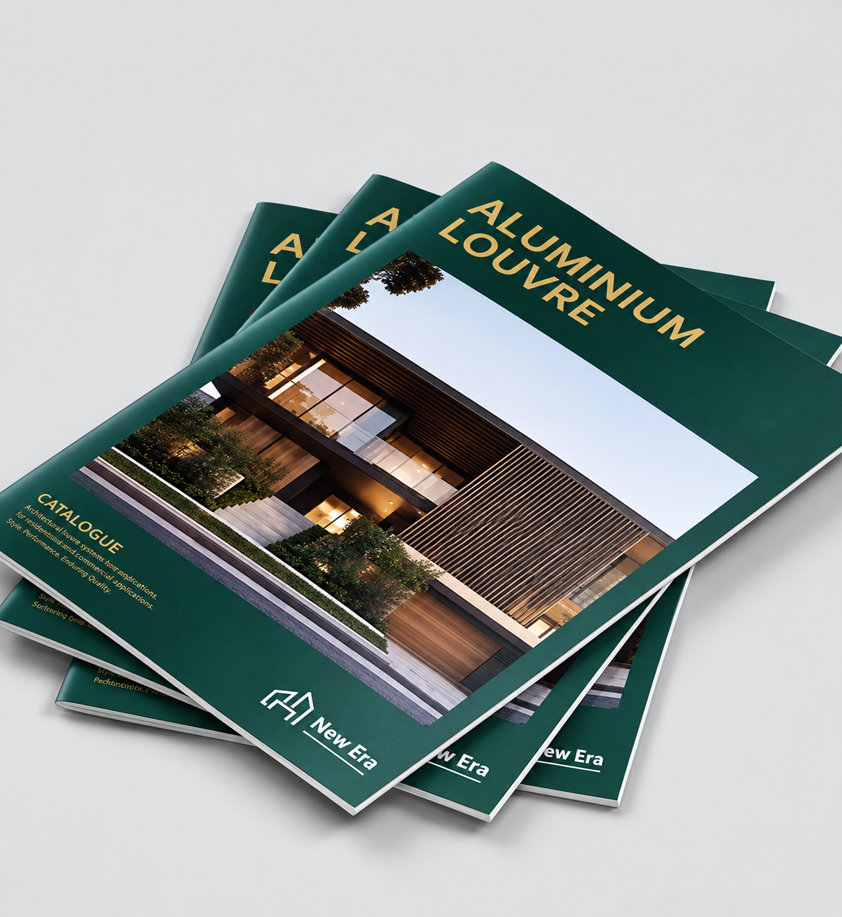 Aluminium louvres brochure covers